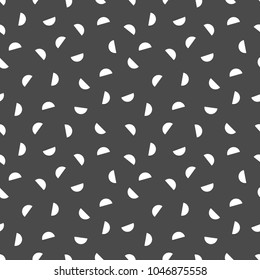 Abstract background of semicircles. Seamless monochrome pattern with a half circle.