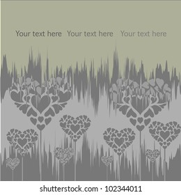 abstract background with Serce with place for text