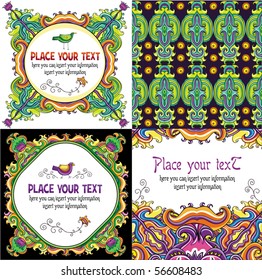 Abstract background set  2 ( floral series)