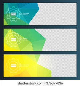Abstract background set banners color