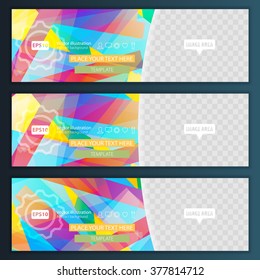 Abstract background set banners color
