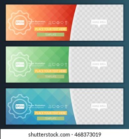 Abstract background set banners color