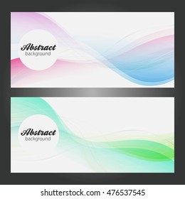 Abstract background set banners color