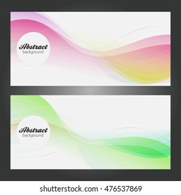 Abstract background set banners color