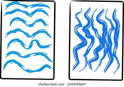 abstract background. set collection of minimalism waves artwork.