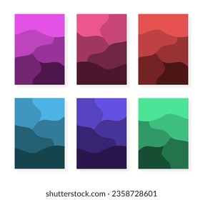 abstract background set, colorful abstract cover collection, vector design template