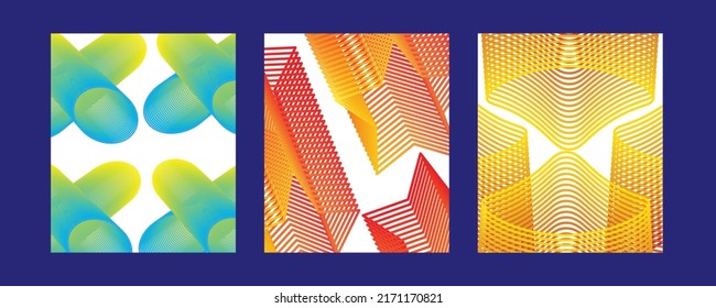Abstract Background Set Colorful Tone Futuristic Geometric Pattern Vector Gradient Minimal Coverage Modern Color Shape Line Art Background Banner Design Flyer Brochure