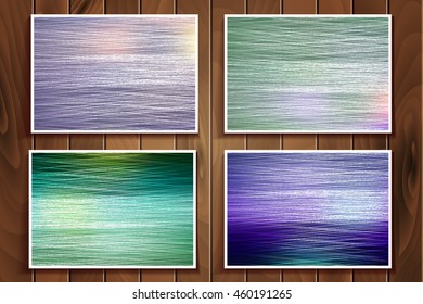 Abstract background set- computer-generated image. Vector. Fractal background with glowing stripes and light effects for web-design, card, poster. Mobile applications, web sites, graphic design.