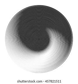 Abstract background set with concentric rotating circles