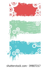 abstract background with set of dirty frames in differ color