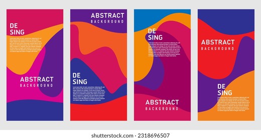 Abstract background set of free shapes in continuous motion. Many bright colors, beautiful empty space, place the letters. simple template for Brochures, brochures, posters, book covers, billboards.