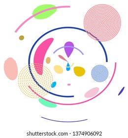 Abstract background from a set of geometric shapes