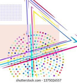 Abstract background from a set of geometric shapes