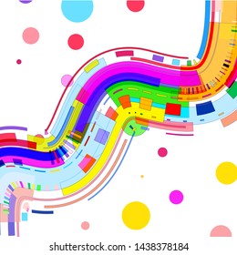 Abstract background from a set of geometric shapes