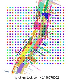 Abstract background from a set of geometric shapes