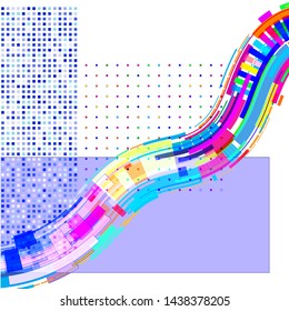 Abstract background from a set of geometric shapes