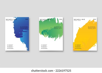 Conjunto de fondo abstracto, textura gruesa. Arte minimalista, estilo de pinceladas. Diseño para tarjeta, folleto, idea de banner, portada de libro, folleto, hoja de volante a4. Página de conjunto, plantilla de encabezado web.
