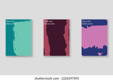 Conjunto de fondo abstracto, textura gruesa. Arte minimalista, estilo de pinceladas. Diseño para tarjeta, folleto, idea de banner, portada de libro, folleto, hoja de volante a4. Página de conjunto, plantilla de encabezado web.