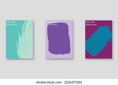 Conjunto de fondo abstracto, textura gruesa. Arte minimalista, estilo de pinceladas. Diseño para tarjeta, folleto, idea de banner, portada de libro, folleto, hoja de volante a4. Página de conjunto, plantilla de encabezado web.