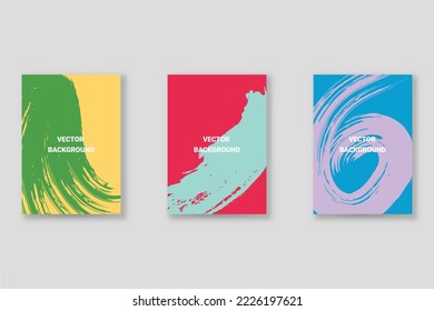 Conjunto de fondo abstracto, textura gruesa. Arte minimalista, estilo de pinceladas. Diseño para tarjeta, folleto, idea de banner, portada de libro, folleto, hoja de volante a4. Página de conjunto, plantilla de encabezado web.