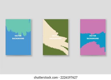 Conjunto de fondo abstracto, textura gruesa. Arte minimalista, estilo de pinceladas. Diseño para tarjeta, folleto, idea de banner, portada de libro, folleto, hoja de volante a4. Página de conjunto, plantilla de encabezado web.