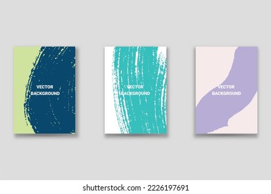 Conjunto de fondo abstracto, textura gruesa. Arte minimalista, estilo de pinceladas. Diseño para tarjeta, folleto, idea de banner, portada de libro, folleto, hoja de volante a4. Página de conjunto, plantilla de encabezado web.