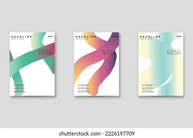 Abstract background set, grunge texture. Minimalistic art, brush strokes style. Design for card, brochure, banner idea, book cover, booklet print, flyer sheet a4. Collage page, web header template.