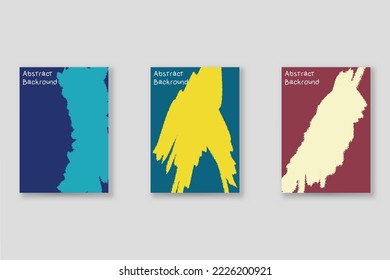 Conjunto de fondo abstracto, textura gruesa. Arte minimalista, estilo de pinceladas. Diseño para tarjeta, folleto, idea de banner, portada de libro, folleto, hoja de volante a4. Página de conjunto, plantilla de encabezado web.