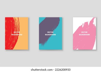 Conjunto de fondo abstracto, textura gruesa. Arte minimalista, estilo de pinceladas. Diseño para tarjeta, folleto, idea de banner, portada de libro, folleto, hoja de volante a4. Página de conjunto, plantilla de encabezado web.