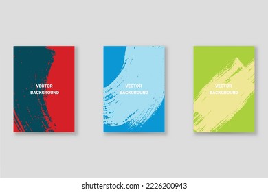 Conjunto de fondo abstracto, textura gruesa. Arte minimalista, estilo de pinceladas. Diseño para tarjeta, folleto, idea de banner, portada de libro, folleto, hoja de volante a4. Página de conjunto, plantilla de encabezado web.