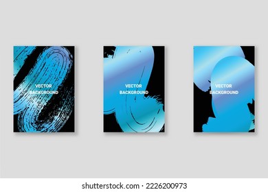 Abstract background set, grunge texture. Minimalistic art, brush strokes style. Design for card, brochure, banner idea, book cover, booklet print, flyer sheet a4. Collage page, web header template.
