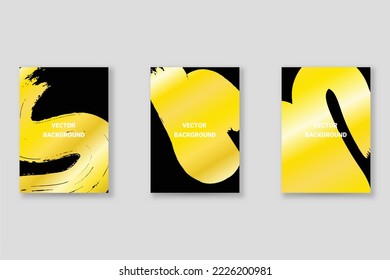 Abstract background set, grunge texture. Minimalistic art, brush strokes style. Design for card, brochure, banner idea, book cover, booklet print, flyer sheet a4. Collage page, web header template.