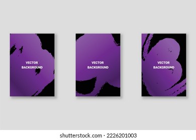 Abstract background set, grunge texture. Minimalistic art, brush strokes style. Design for card, brochure, banner idea, book cover, booklet print, flyer sheet a4. Collage page, web header template.
