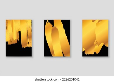 Abstract background set, grunge texture. Minimalistic art, brush strokes style. Design for card, brochure, banner idea, book cover, booklet print, flyer sheet a4. Collage page, web header template.
