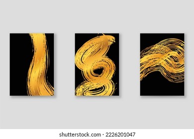 Abstract background set, grunge texture. Minimalistic art, brush strokes style. Design for card, brochure, banner idea, book cover, booklet print, flyer sheet a4. Collage page, web header template.