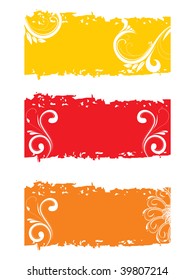 abstract background with set of grungy frames