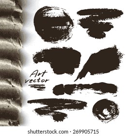 abstract background with a set of hand-drawn art elements