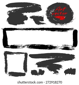 abstract background with a set of hand-drawn art elements