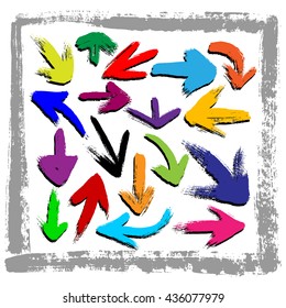 abstract background with a set of hand-drawn art elements