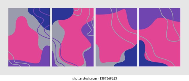 abstract background set ideal for book cover, poster template, page layout