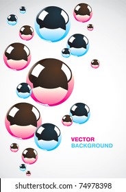 Abstract background of a set of metal balls