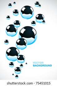 Abstract background of a set of metal balls