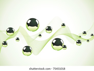 Abstract background of a set of metal balls