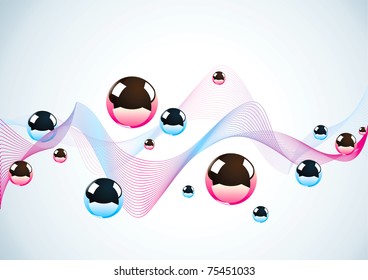 Abstract background of a set of metal balls