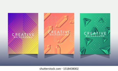 Abstract Background . A set of modern abstract backgrounds . Sound flyer for creating a fashionable abstract cover, banner, poster, booklet.