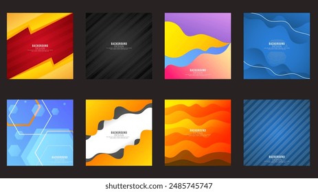 Conjunto de fondo Abstractas , Diseño de fondo moderno para diseño de presentación , Vector de ilustración EPS 10