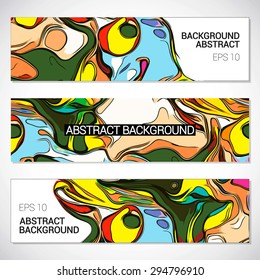 Abstract background set, paint style.