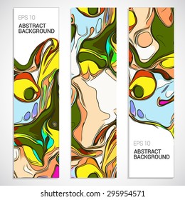 Abstract background set, paint style.
