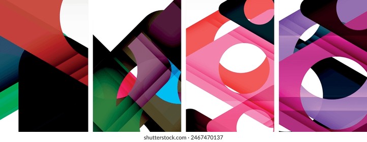 Abstract background set, showcasing a dynamic interplay of triangles. Fusion of modern design and geometric allure
