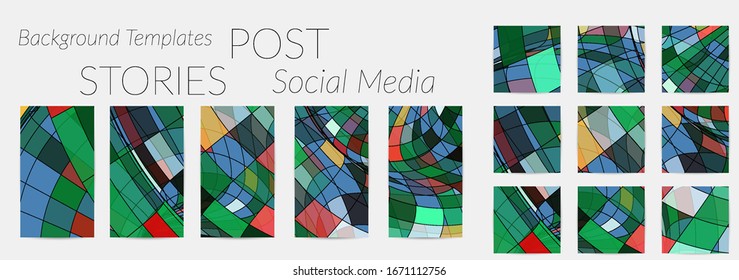 Antecedentes abstractos para las historias en los medios sociales. Fondo de arte digital vectorial. Líneas onduladas y textura de rejilla. Patrón de arte óptico. Diseño minimalista y moderno para la tecnología de marketing.